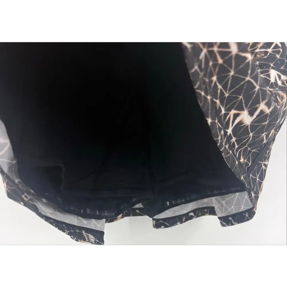 Lululemon Womens Pace Rival Skort Size 2 Black Gold Constellation Skirt